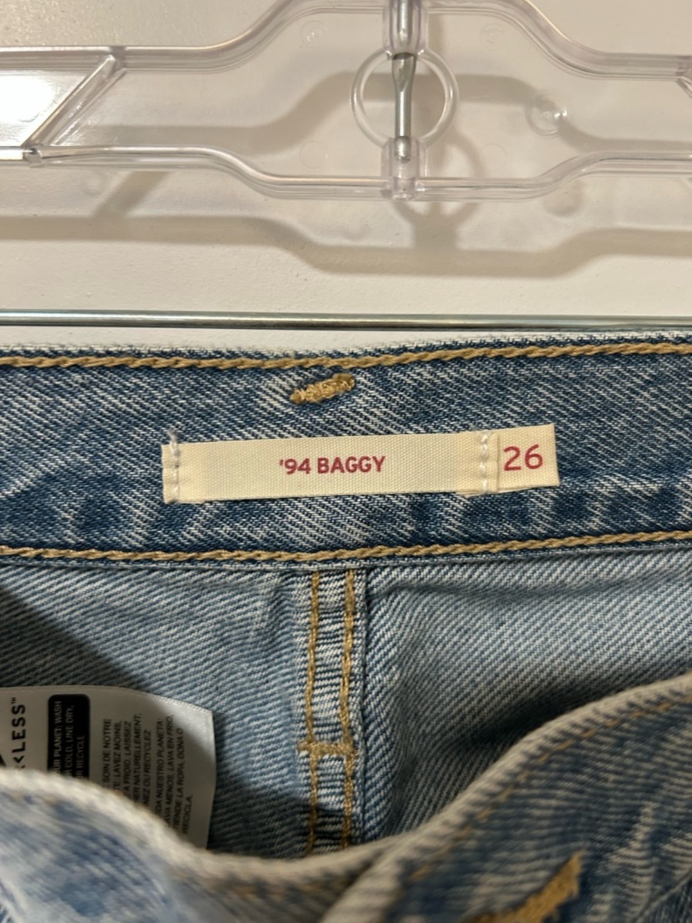 Levi's Light Blue High-Waist Wide Leg Jeans - Picture 2 of 3